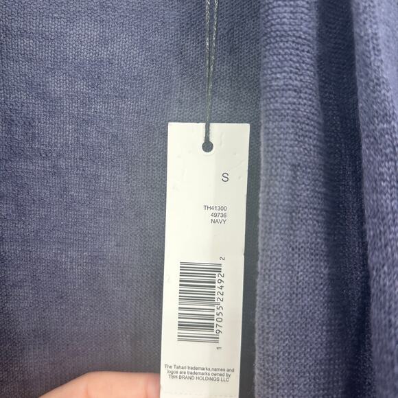 NWT Tahari Womens Fall Beachy Lightweight 100% Linen Open Front Cardigan Size S - Picture 3 of 5